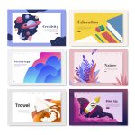 Colorful flyer template design illustration